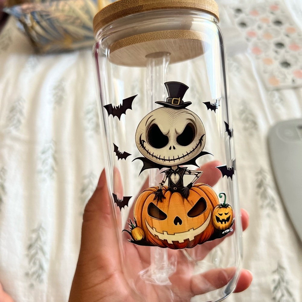 Nightmare Jack Skellington Glass Cup